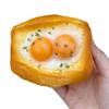 Kreatives Spiegelei-Toast Squishy Angstlinderung Superweiches Brot Quetschen Bequem Realistische Simulation Essen Kneifen