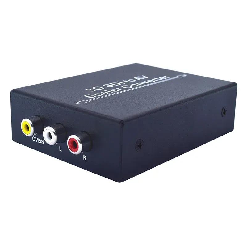 Full HD 1080p 3G SDI To AV SDI Scaler Converter 3G/HD/SD SDI To R/L RCA CVBS Adapter Converter