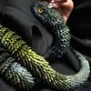Snake Sculpture Articulated Snake Decor Articulated Snake Figurine with Movable Joints 3d Printed Model for Home for Bookshelf
