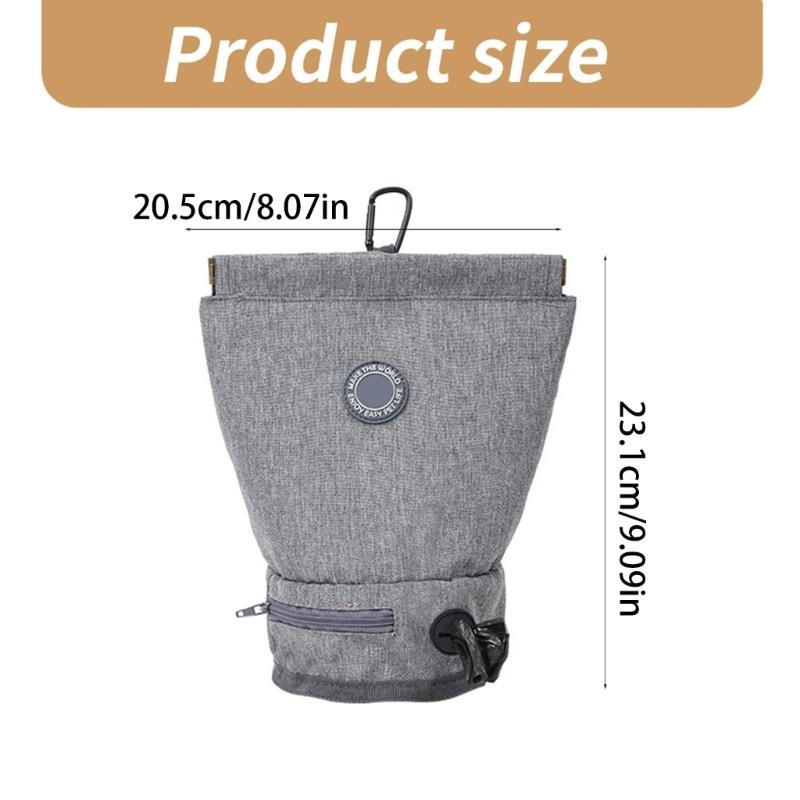 Pet Poop Bag Holder Waterproof Fabric Dog Poop Bag Dispenser Outdoor Walking Poop Bag Dispenser for Dog Training Running