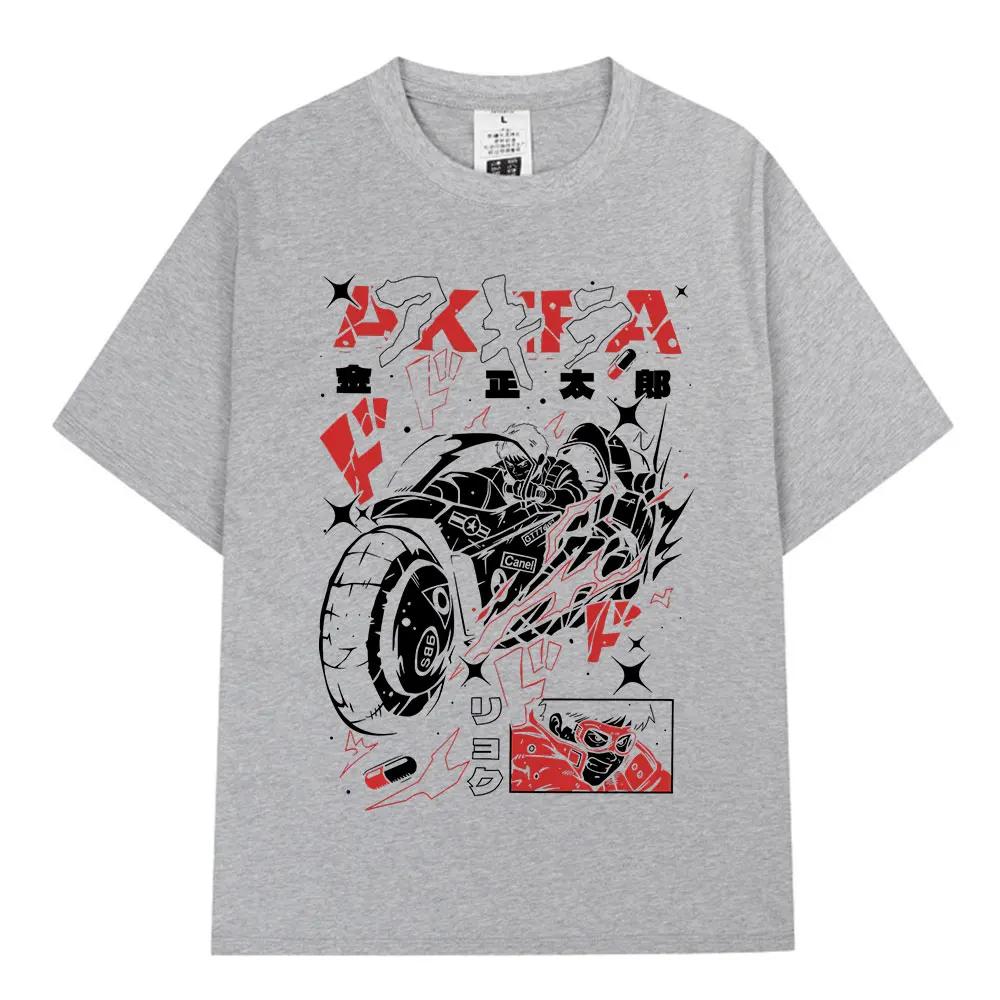 Anime Akira T-Shirts 90er Japanisch Unisexga Film Shotaro Kaneda T-Shirt Unisexs Damenbekleidung Mode Baumwolle Freizeit-T-Shirts