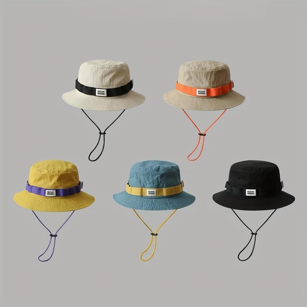 Summer Bucket Hats Sun Protection Wide Brim Travel Cap for Men Women Vintage Anti-UV Outdoor Hiking Fishing Hat