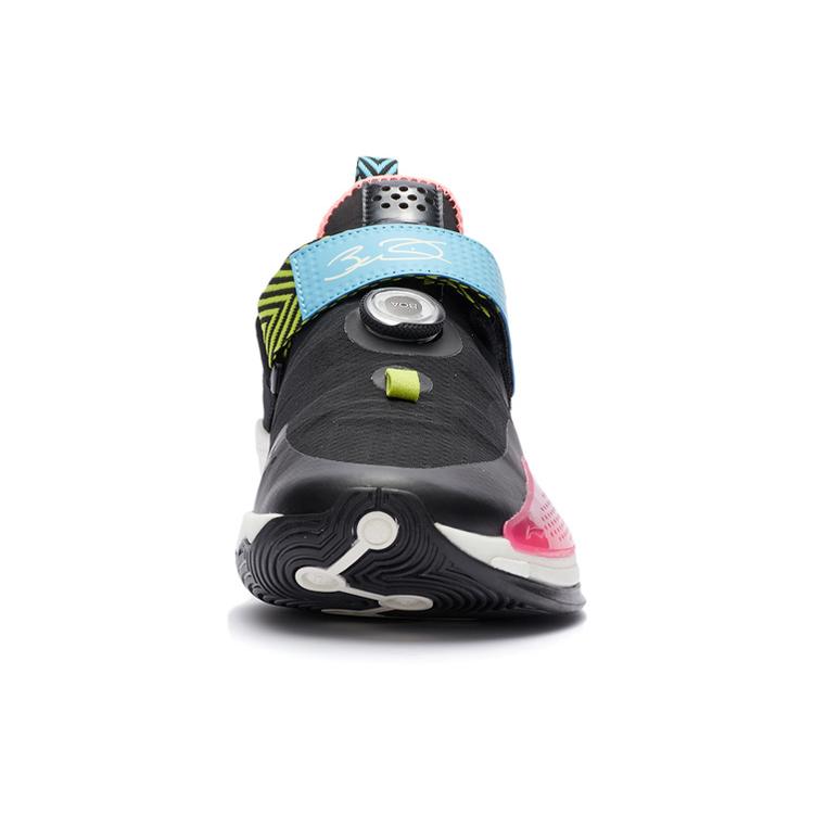 Li Ning Wade Fission 7 V2 Textile, Synthetic Leather, TPU Cushioning Low Top Basketball Shoes Men's Black Blue Pink ABPR047-14