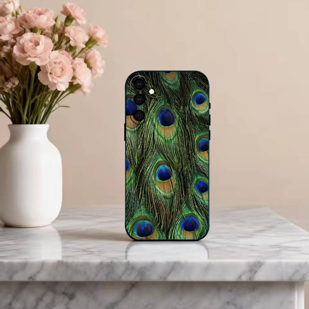 

I-Переливающийся F-Перья Чехол для Телефона Для Samsung Galaxy A73,A72,A71,A70,A53,A52,A51,Мягкий Силиконовый Черный Чехол Samsung a50 30s 50s