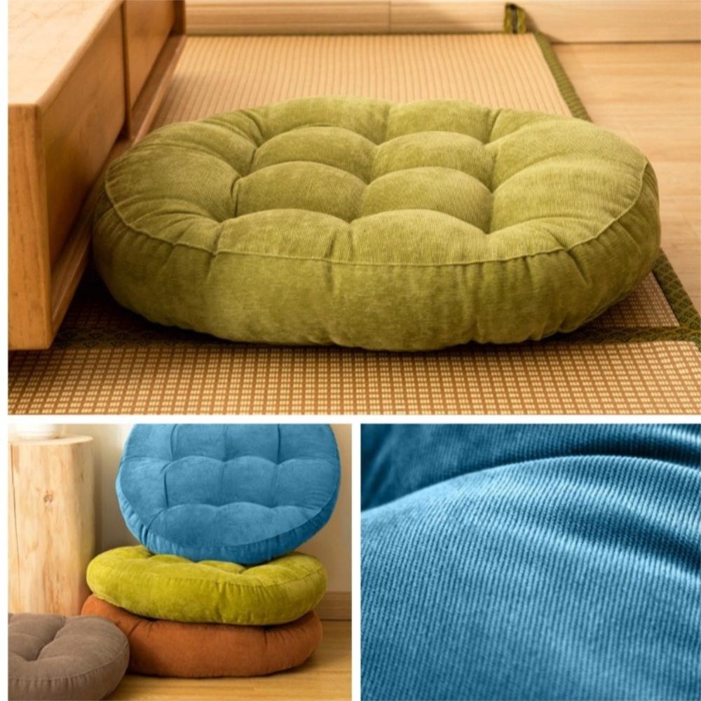 Round Office Chair Seat Cushions Corduroy Meditation Sitting Pillow New Tatami Mat Pad