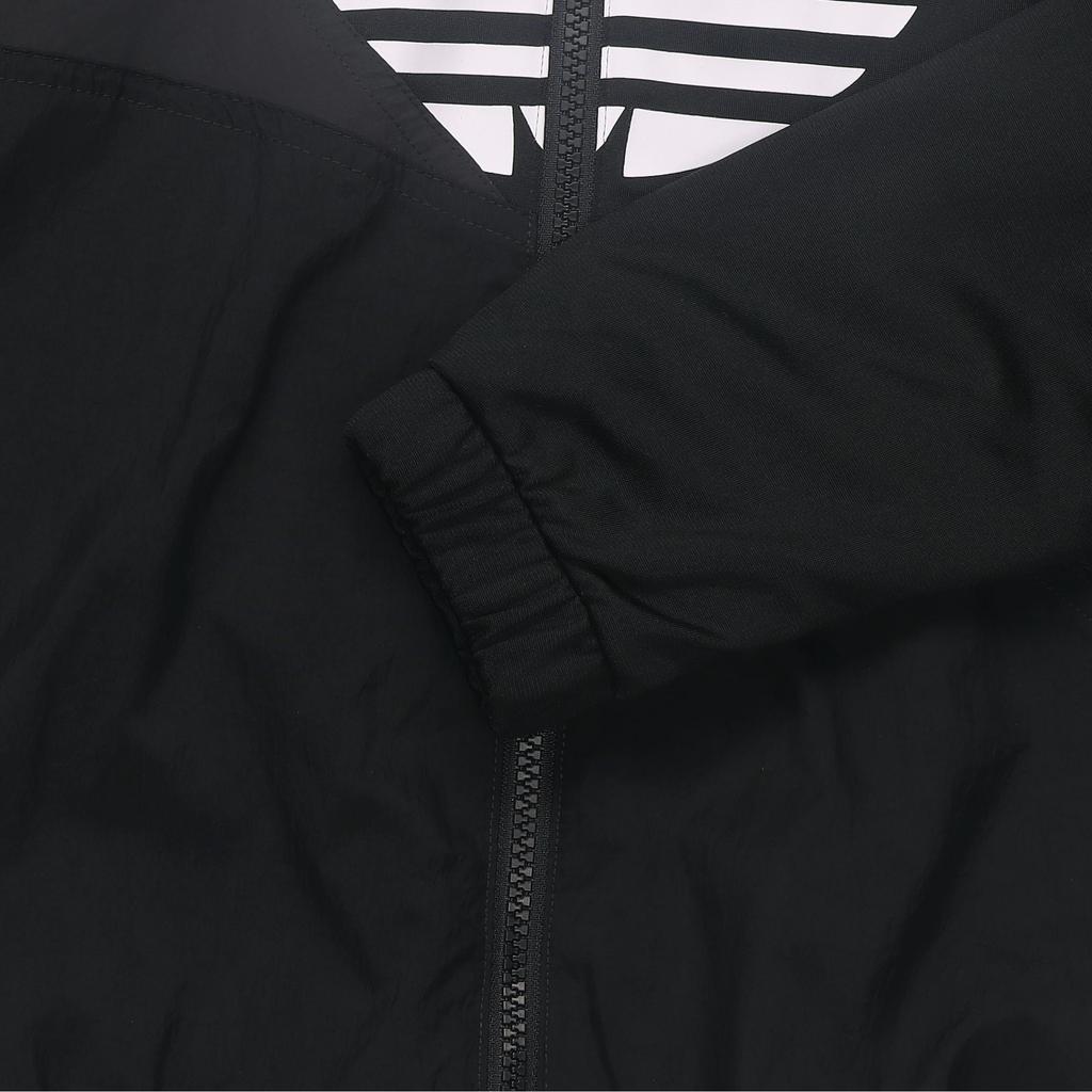 adidas Originals Arbeitskleidung Vorne Großes Logo Print Reißverschluss Sportjacke Damen Jacke Schwarz HC7056
