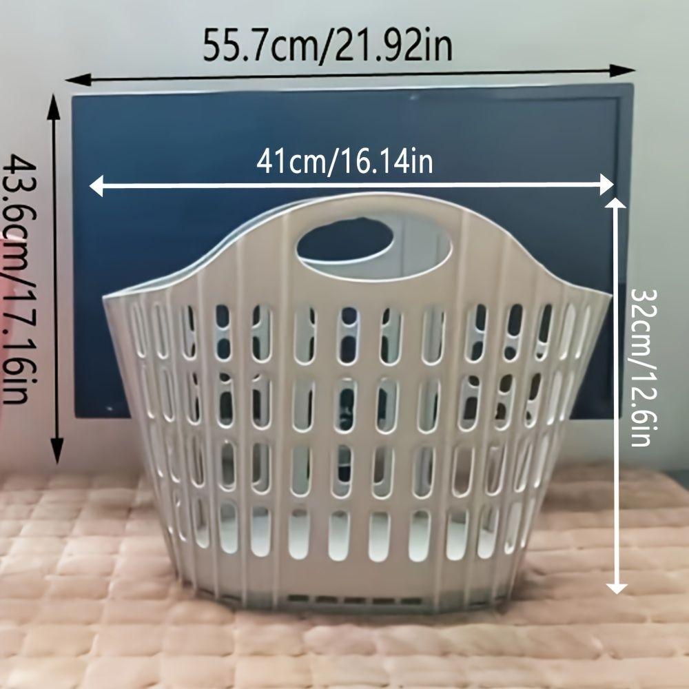 1PC Folding Laundry Storage Basket Large Capacity Bathroom Wall Hanging Basket Space Saving Design Suitable for Home Use