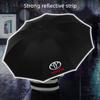 Car Sticker Car Reverse Folding Umbrella LED Flashlight Reflective Stripe Umbrella For toyota camry chr corolla rav4 yaris prius
