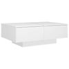 Vidaxl Coffee Table, White, 90X60X31 Cm, Wood-Based Material