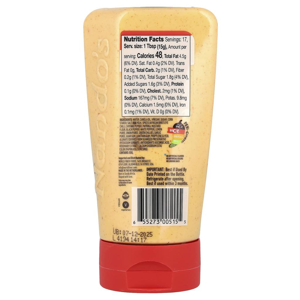 NANDO'S, Perinese, Würzig & Scharf Mayo, Scharf, 255ml (8.6 fl oz)