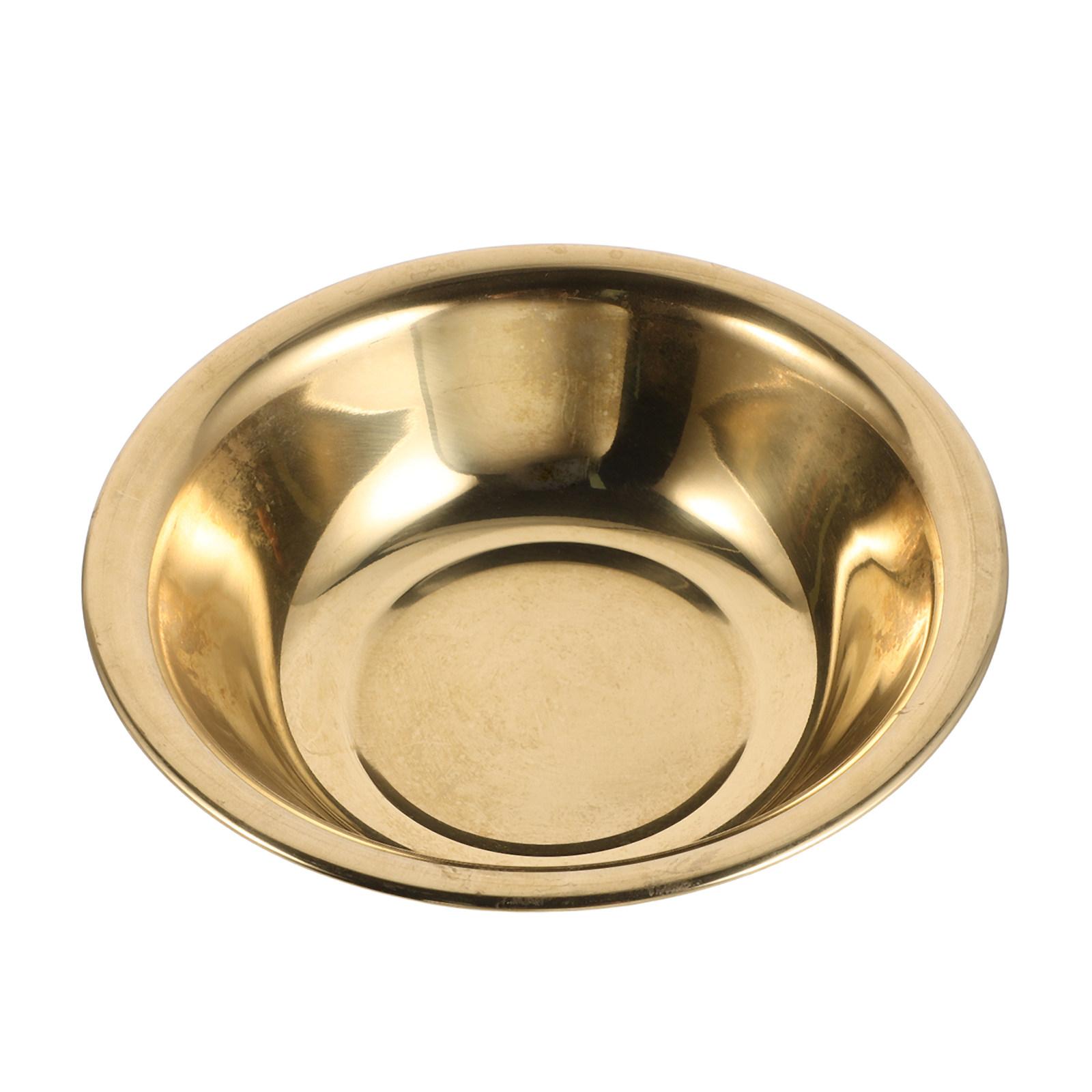 

7 Inch Round Stainless Steel Gold Basin for Kitchen Vegetable Washing Fruit Cleaning Dish Washing Salad Mixing Multipurpose 18X18X5CM