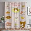Rilakkumas Anti-mosquito Curtains for Living Room Curtain Partition Home Interior Curtains 2 Pieces Shades Halloween Decoration