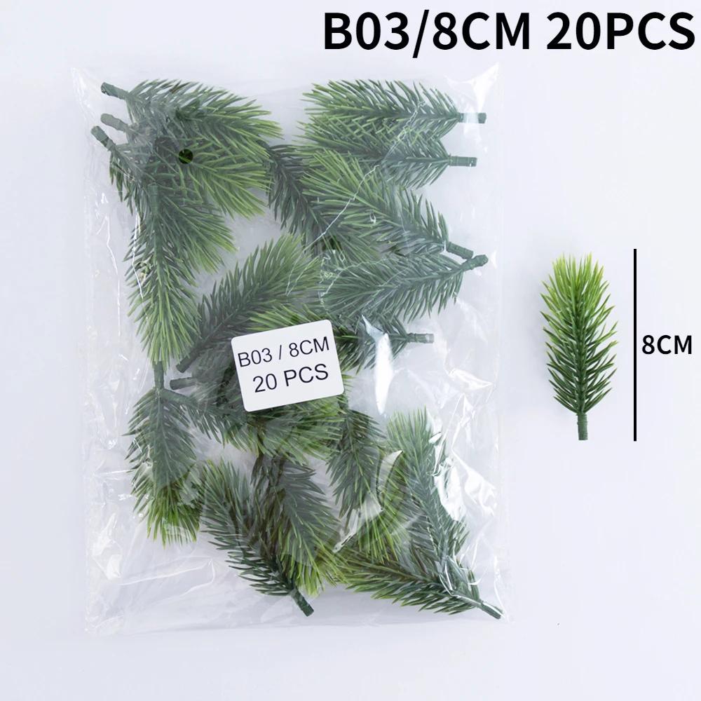 10/20Pcs Mini Artificial Pine Branches DIY Artificial Fir Branch Decoration Gift Candy New Year Christmas Decoration 2025