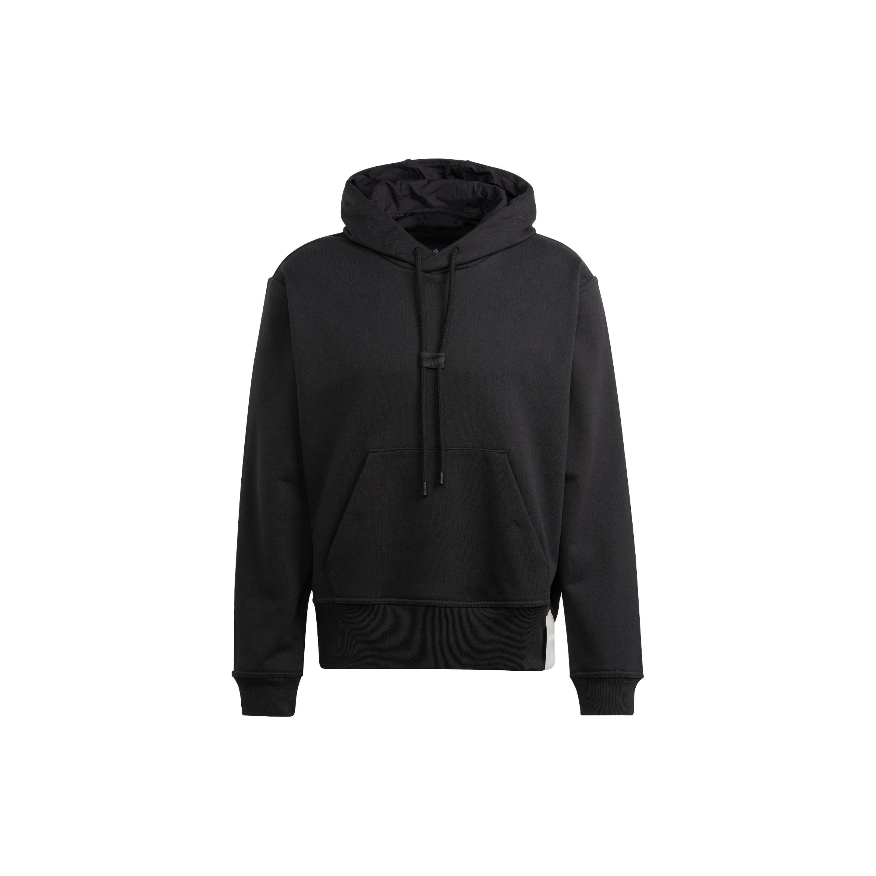 adidas Unisex Black Heavy French Terry Hooded Pullover Sweatshirt IC4084 M
