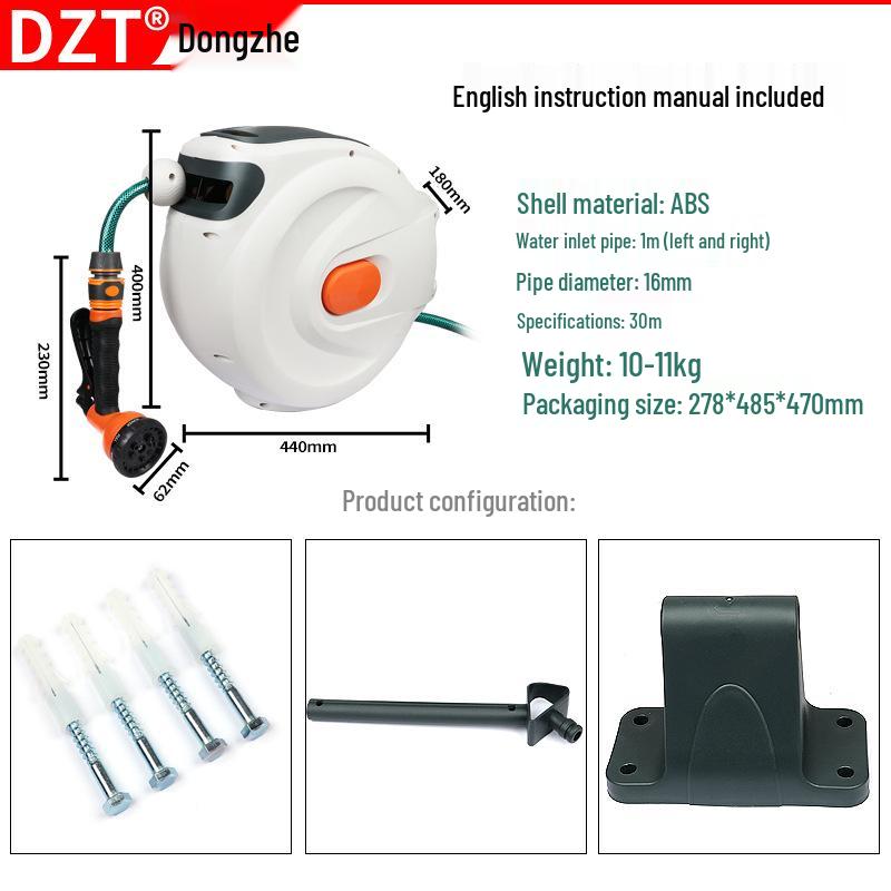 High-Pressure Car Wash Pump with Automatic Retractable Hose Reel