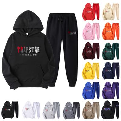 Herren-Sport-Trainingsanzug mit Kapuze, Unisex, zweiteilige Lauf-Outfits, Langarm-Pullover, Hoodies, Sweatshirt + Jogginghose