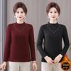 Women's Winter Velvet Base Layer Top, Half-High Collar Sweater for Middle-Aged and Elderly