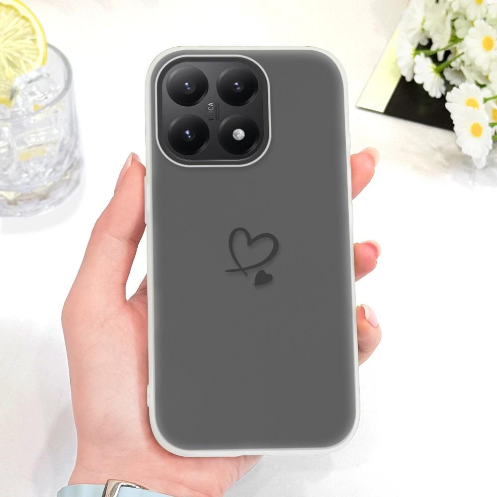 

Simple Love Heart Phone Case For Xiaomi 15T 14T Poco M8 F7 M7 X6 M6 X5 F5 M5S X3 M3 NFC Pro Ultra 5G Candy Colored Cover Poco M6 5G чорний