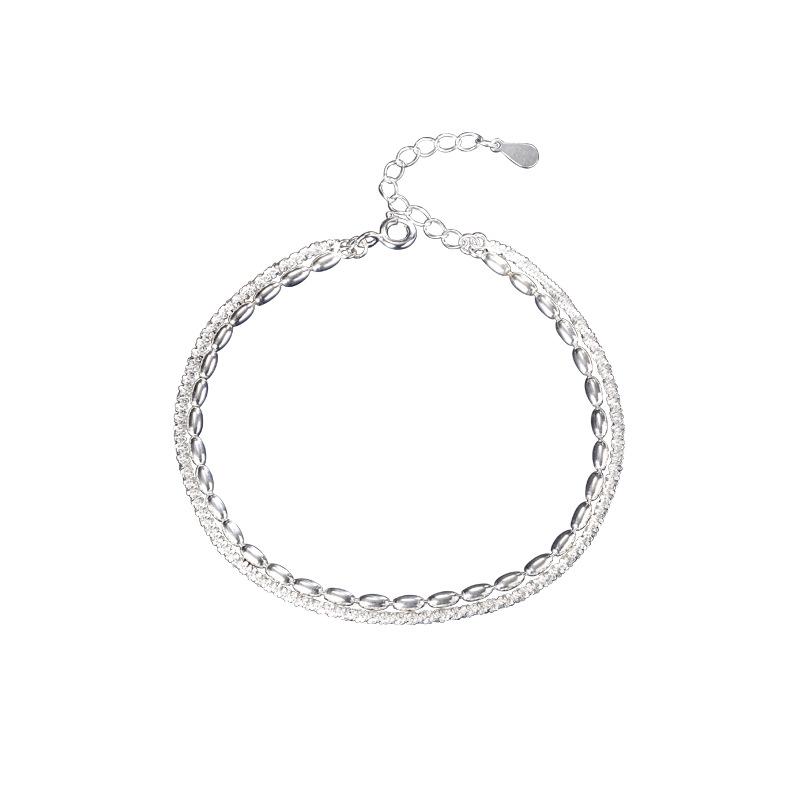 Gypsy Double-layer Bracelet Women's Simple and Versatile Sparkling Doudou Jewelry Bracelet Girls Gift