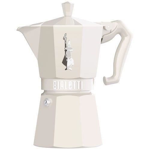 Italiensk kaffekanne - BIALETTI - MOKA Exclusive - 6 kopper - Kremfarget - Lakkert aluminium