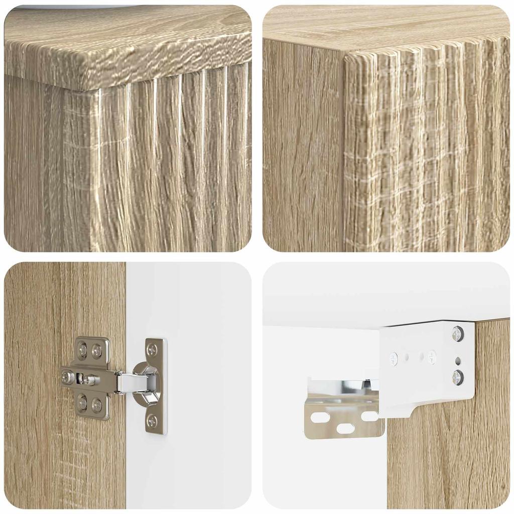 Bathroom Furniture Set 2 pcs Sonoma Oak 33 x 34.5 x 100 cm