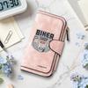 Vintage Biker Print Long Wallet Multi Slot Card Holder Portable Fashion Purse
