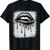 Mouth Lips Black Dripping Biting Lip T-Shirt