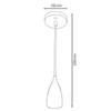 Suspension câble (1m) Edison perle noir E27 IP20 max 60W