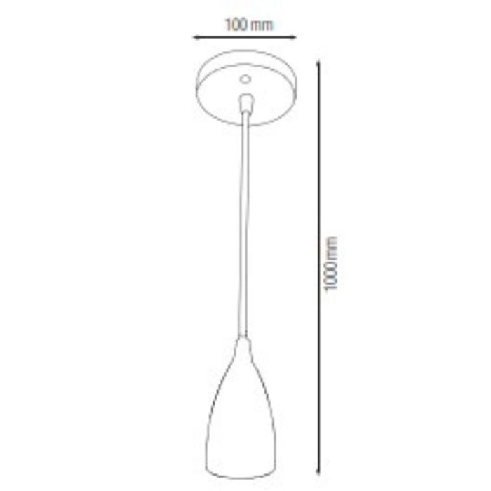 Suspension câble (1m) Edison perle noir E27 IP20 max 60W