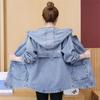 Women Denim Jacket Spring Autumn Casual Versatile Hooded Short Jeans Coat Female Slim Fashion Jacket Tops