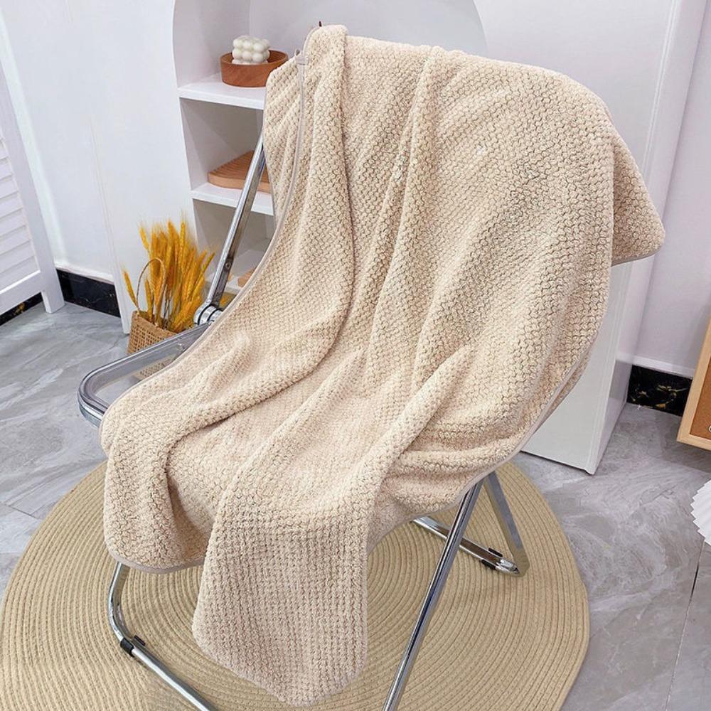 Absorbent Coral Fleece Bath Towel Microfiber Pool Towel Practical Beach Towel  Bathroom