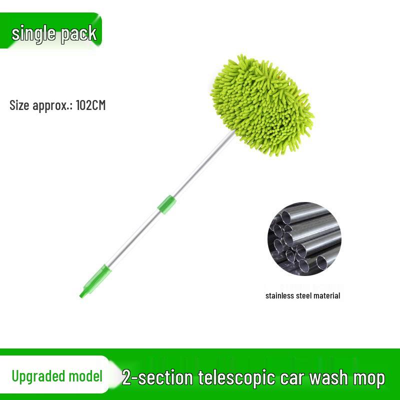Retractable Chenille Car Wash Brush and Mop Tool