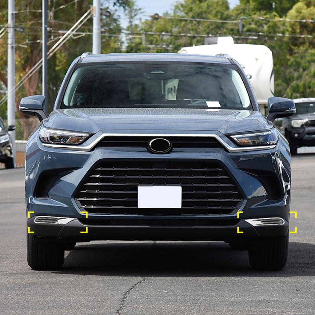 Pour Toyota Grand Highlander 2023-2025 ABS Chrome Cache-antibrouillard avant Garniture 2 pièces Accessoires de voiture