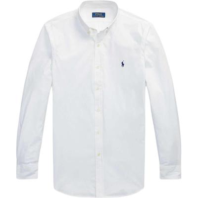 Polo Ss22 Logo Besticktes Langarmhemd Herren Hemden Weiß 710832480-002,710832479-001