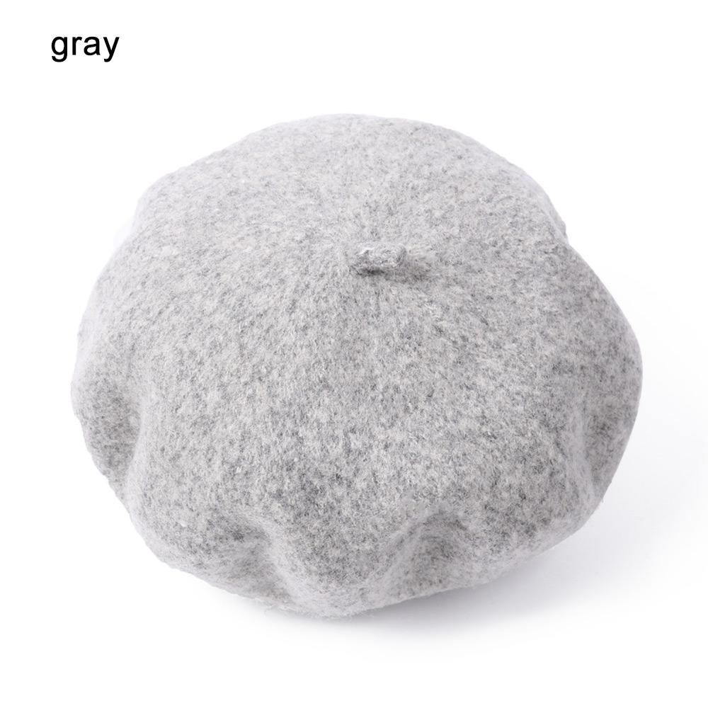 Solid Color Beanie Parent-Child Pumpkin Felt Headgear Autumn Hat Wool Beret Cap Felt Berets