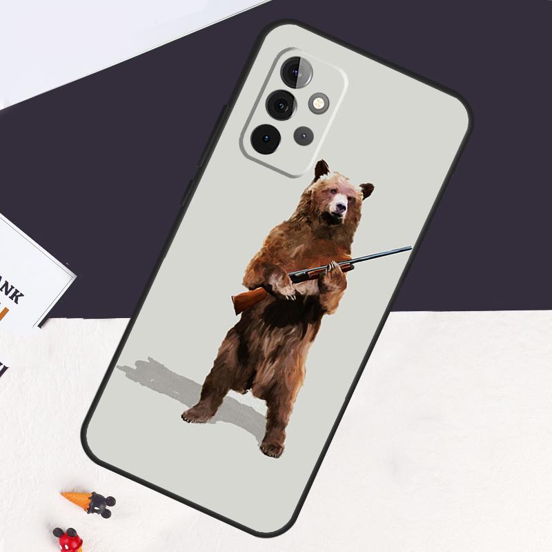 Cartoon Grizzly Bear Case For Samsung Galaxy A14 A55 A06 A05 A36 A26 A16 A54 A34 A22 A32 A52 A35 A15 A53 A13 A56