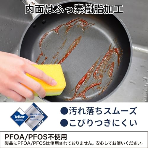 Urushiyama Metal Industry RIN-D20 Deep Frying Pan, 20cm, Heat Conductive for Even Heat, Delicious Cooking, Non-Stick, Teflon Platinum Coated, Lightwei