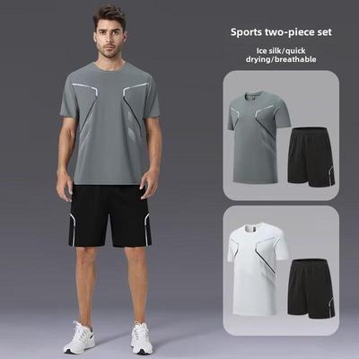 Buz İpek Hızlı Kuruyan Yazlık Koşu Takımı - Unisex Kısa Kollu & Şort