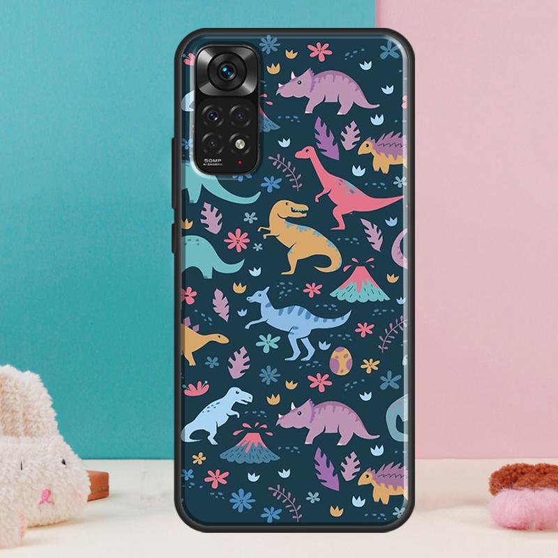 Cute Dinosaur Baby Case For Xiaomi Redmi Note 14 12 11 9 10 13 Pro 9S 10S 11S 12S Redmi 13C 10C 12C 14C Cover