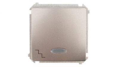 Simon Basic Stair Switch with Illuminated, Quick Connectors, Stainless Steel Bmw6L.01/21