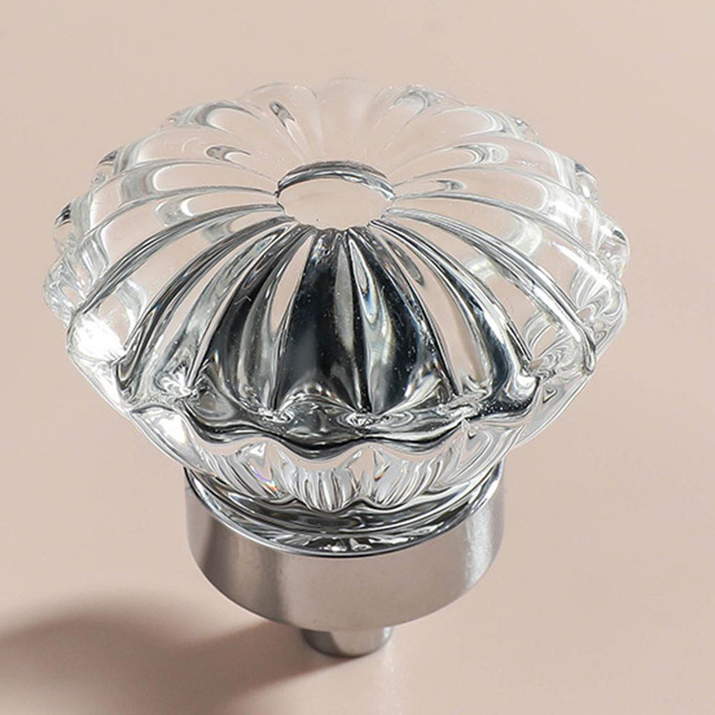 Crystal Drawer Pulls Handles Transparent Cabinet Knobs Brass Closet Handles For Wardrobe Furniture