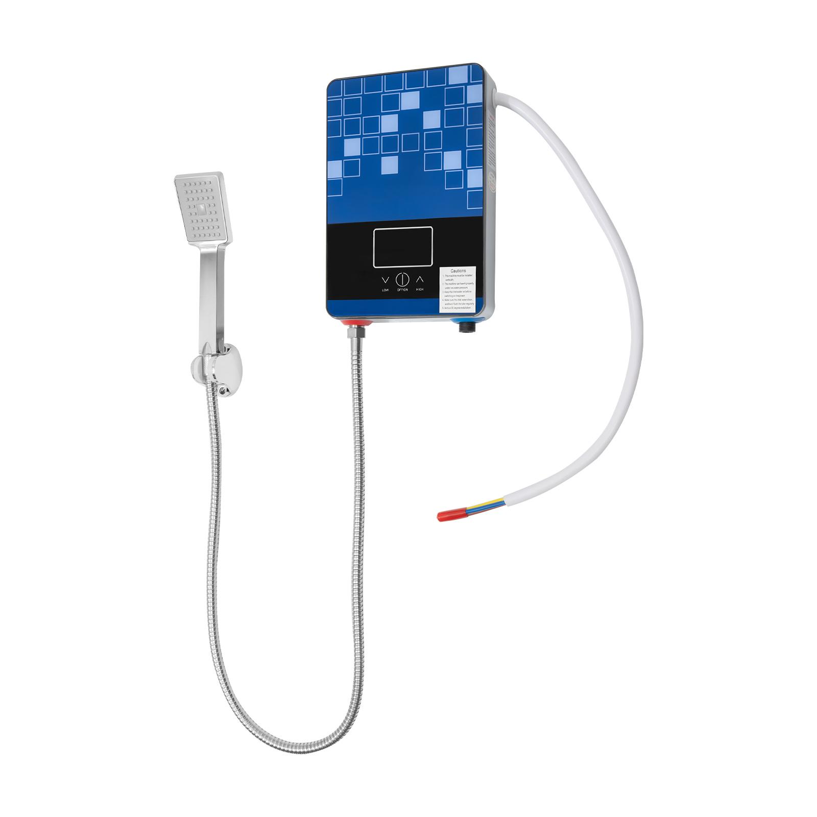 

Tankless Electric Hot Water Heater Set,Wall-mounted Instant Water Heater with LED Digital Display,Touch Control Water Heater US Plug синій