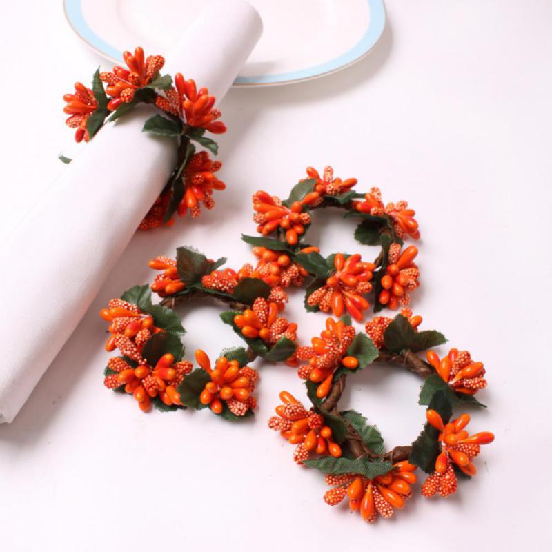6pcs/set Christmas Napkin Rings Napkin Holder Rings For Holiday New Year 2025 Table Decoration Napkin Buckle Home Table Utensil