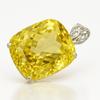 Naturlig Gul Safir 104 ct Kuddslipad 925 Sterling Silver Hänge Ädelstenar För Gåva AI-67-NS