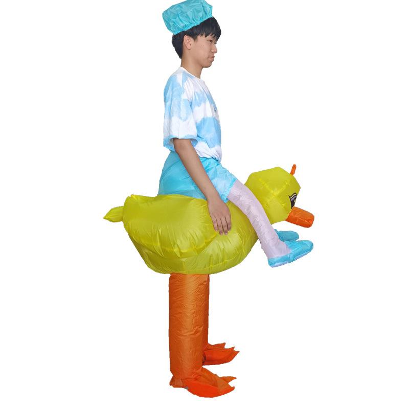 

Halloween Little Yellow Duck Inflatable Costume Cute Cartoon Figure Uniform Cycling Costume Cute Duck Party Performance Costume Adult