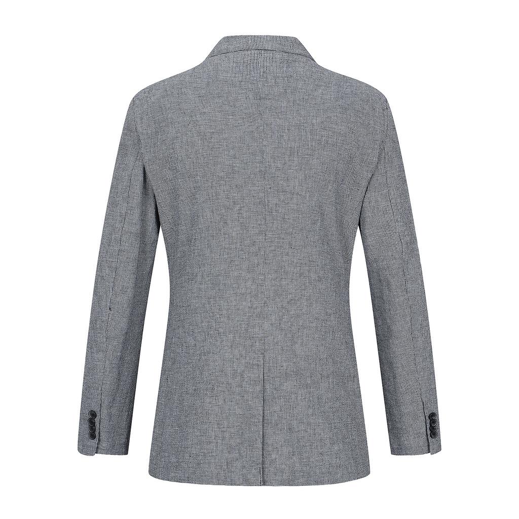 Ferraromilano Micro Herringbone Linen Blend Jacket Grey (Am0Ejk20234)