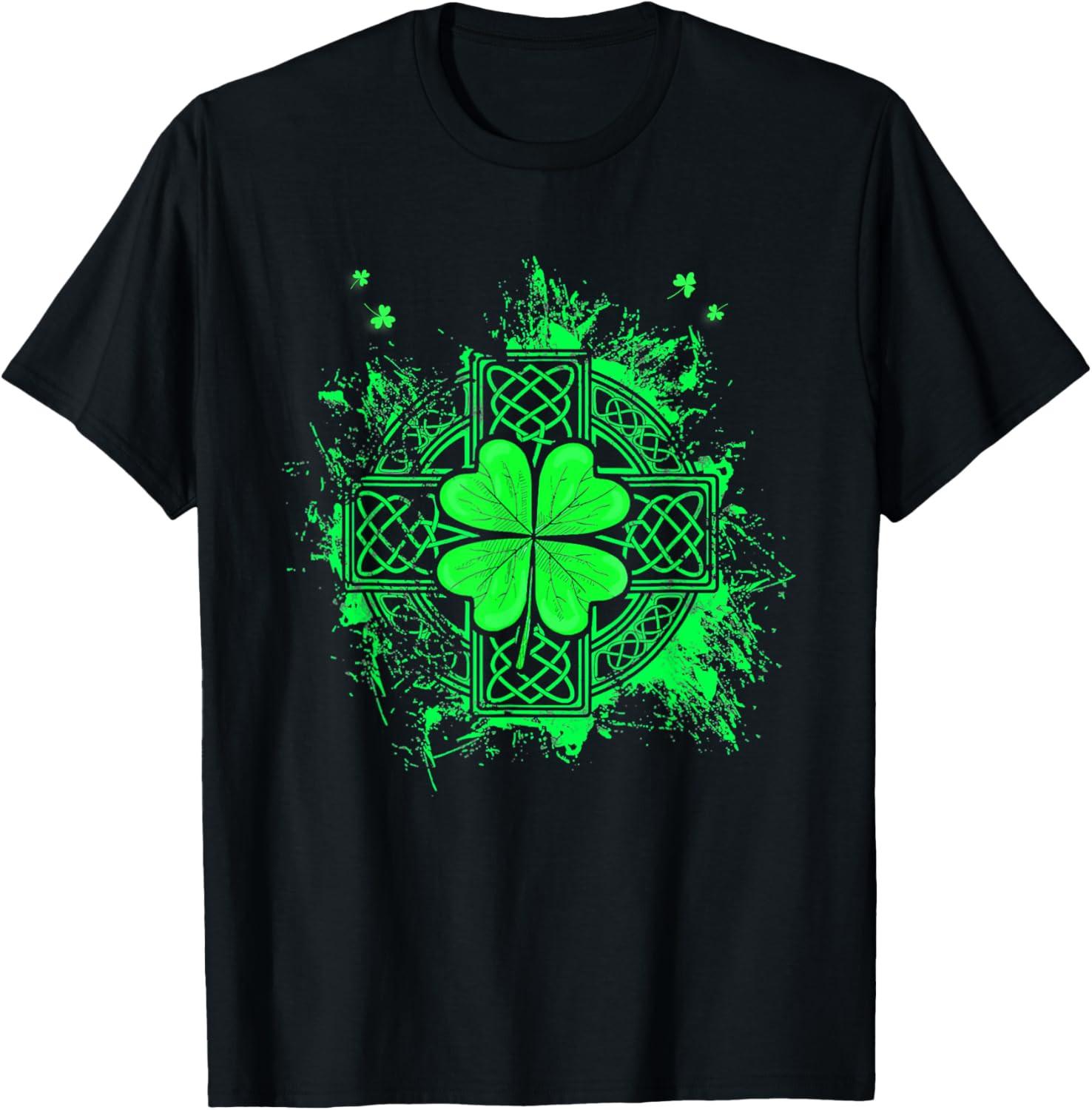 Celtic Knot Irish Shamrock Three Leaf Clover St Patricks Day T Shirt XL