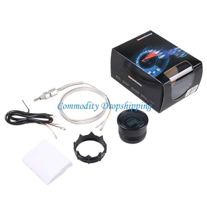 Y5JC Universal Car Automotive 2 52mm Digital LED Light Display Exhaust Gas Temperature Gauge Gauge Meter EGT Gauge чёрный