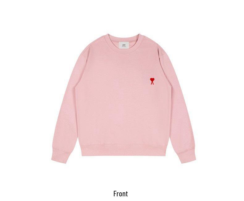 Bluza z kapturem AMI&EANM dla mężczyzn, okrągły dekolt, haftowana - Codzienna, Modna, Długi rękaw na wiosnę i jesień