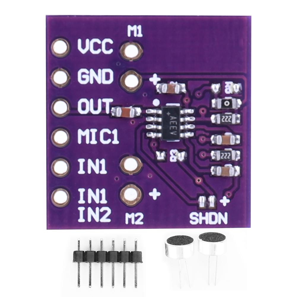 

hot CJMCU-9813 MAX9813H Microphone Amplifier 20dB Fixed Gain 4.5V To 5.5V Low No